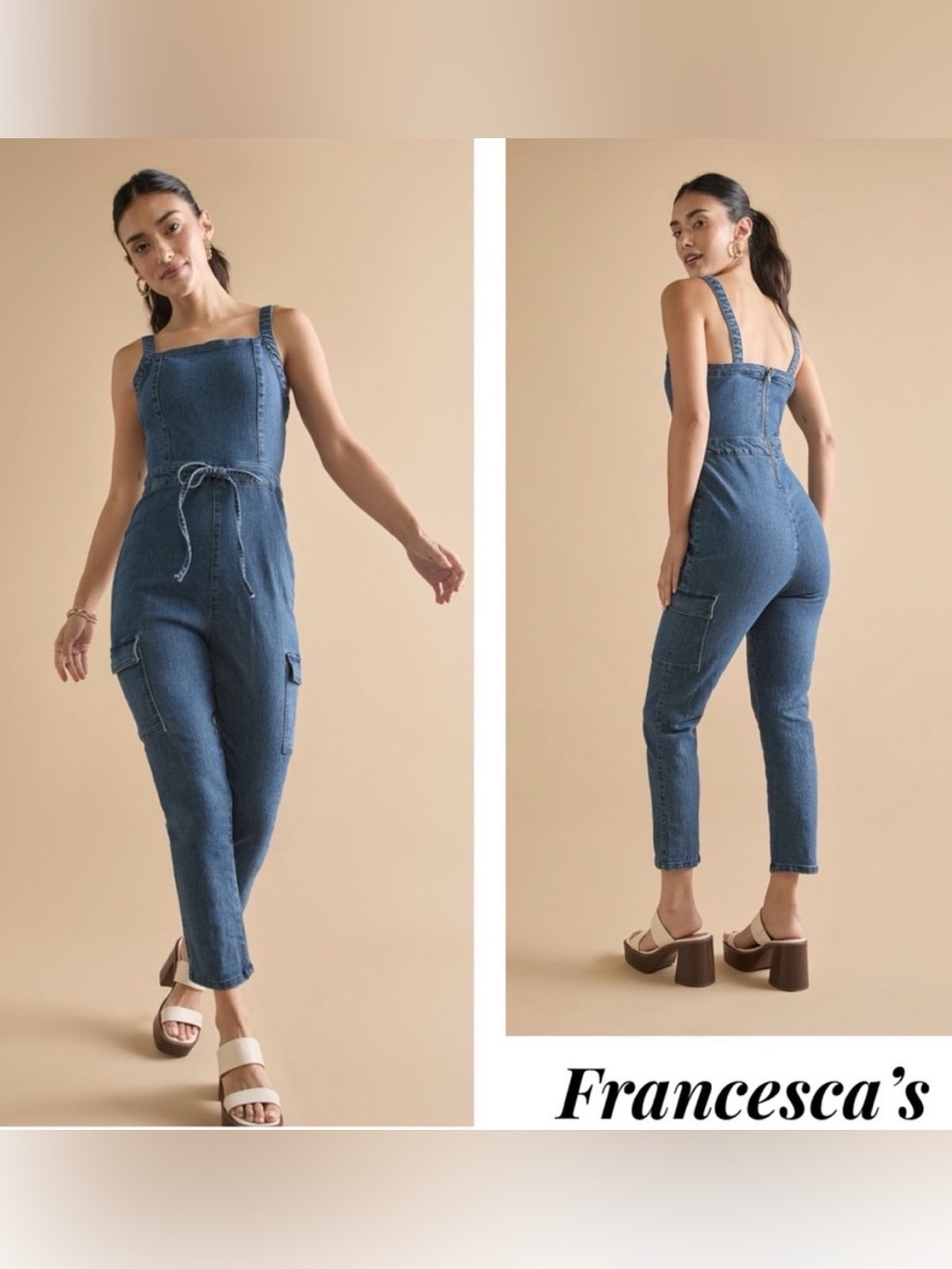 Stretch Denim Cargo Jumper - Picture 2 of 4